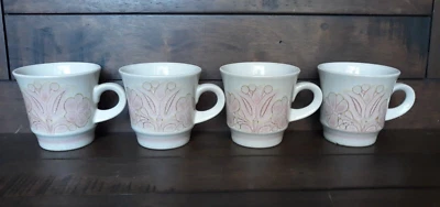 Juego de (4) tazas de té café Japón de gres Noritake Primastone 8327 LOVE BIRDS Foto 1 de 4