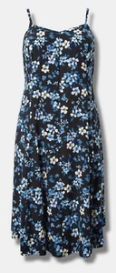 Torrid ~ Midi Challis Sleeveless Trapeze Dress ~ NWT - Picture 1 of 5