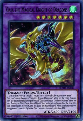 Yu-Gi-Oh Card - ROTD-EN037 - GAIA THE MAGICAL KNIGHT OF DRAGONS - NM/M - Image 1 of 1