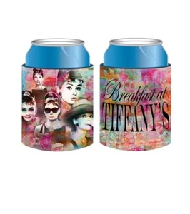Audrey Hepburn Colorful Collage Can Koozie Coolie Holder Cooler Huggie - Picture 1 of 2