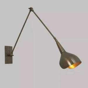 Single 1 Light Articulated Sconce Mid Century Modern Stilnovo Brass Wall Lamp - Picture 1 of 6