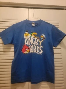 Angry Birds Slingshot Youth T-shirt Blue M (10-12) NWOT - Picture 1 of 2