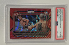 2023 Prizm UFC Melsik Baghdasaryan Ruby Wave Rookie Card #77 PSA 10