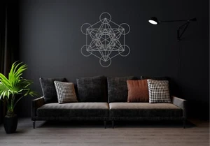 Metatrons Cube Vinyl Wall Decal, Sacred Geometry/Sacred Symbol Pick Size & Color - Picture 1 of 2
