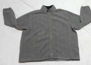 Men's Lands’ End Jacket Fleece Full Zip Gray Grey 2XL XXL - Picture 1 of 12