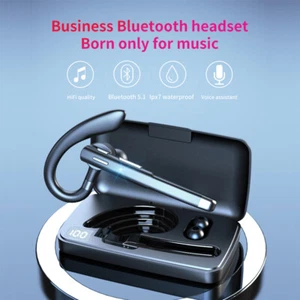 Wireless Mic Headset Portable HIFI Sound Noise Cancelling Earpiece Hands-free - Picture 1 of 15