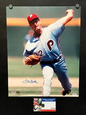 Steve Carlton Philadelphia Phillies Autographed Signed 16X20 Photo PSA DNA - Image 1 of 4