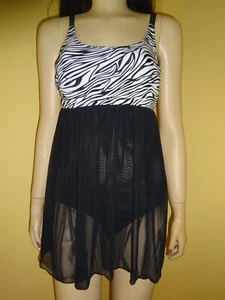 Badekleid Badeanzug Schwimmkleid bpc selection bonprix 42 schwarz-zebra NEU! - Bild 1 von 13