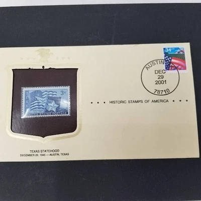 Austin Texas American Flag Stamp Lone Star Stamp Vintage 2001 December 29 - Image 1 of 4