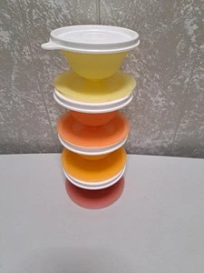 Tupperware Dessert Pudding Parfait Jello Cups & Lids Set of 4 - Picture 1 of 6