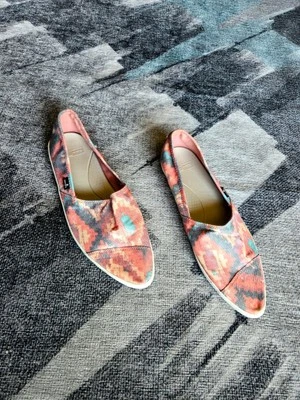 Sanuk Naranja Lona Punta Planos Mujer Talla 9 (Ligero Uso) Foto 1 de 4