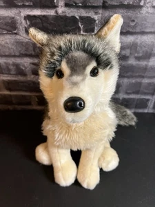 Douglas Cuddle Toys Smoke Dlux Wolf #1845 Soft Stuffed Animal Toy - Picture 1 of 7