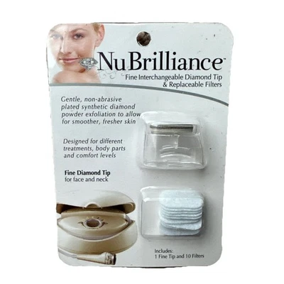 NuBrilliance Microdermabrasion Fine Diamond Tip & 10 Replacement Filters 30217P - Image 1 of 2