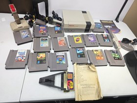 Nintendo NES Bundle 15 Games Game Genie Zapper New 72 Pin Tested Original - 001