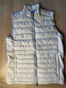 Peter Millar Crown Elite Light Vest Men’s Small Down Golf Full Zip Gray $200 - Picture 1 of 8
