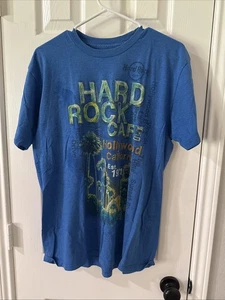 Hard Rock Cafe Hollywood CA T-Shirt Grafik Blau L Crewneck Limited Edition - Bild 1 von 5