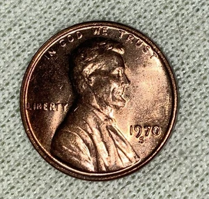 1970 S Mint San Francisco Small Large Date Lot 2 Lincoln Memorial .01 Cent Penny - Picture 1 of 6