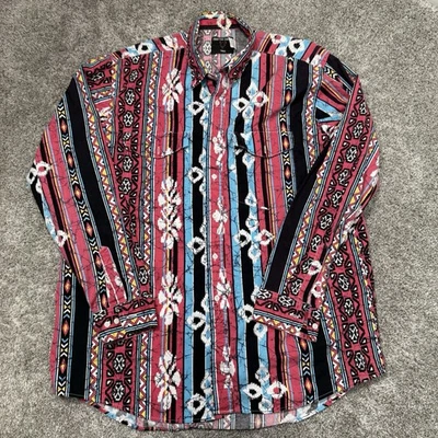 Camisa De Colección Frontier Series Salvaje Suroeste Azteca Con Botones Talla XLT Foto 1 de 4