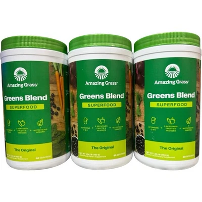 (3) Increíble superalimento verde hierba la bebida original en polvo 60 porciones 04/2026+ Foto 1 de 4