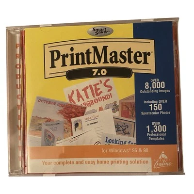 PRINT MASTER 7.0; DESKTOP PRINTING - GREETING CARDS, ETC. WIN 95/98 - Image 1 of 2