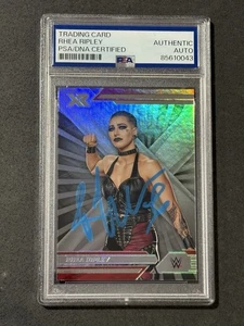 RHEA RIPLEY 2022 PANINI CHRONICLES WWE SIGNED AUTOGRAPHED CARD PSA/DNA CERTIFIED - Picture 1 of 2