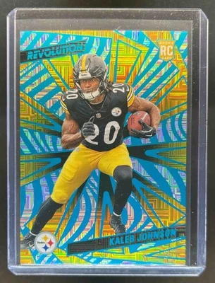 2025 Panini Revolution Kaleb Johnson Rookies RC Teal Levels #480/499 Steelers - Image 1 of 2