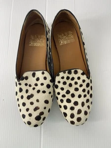 Jack Wills University Outfitters Womens Calf Hair Leopard Print Flats Size 6 - Picture 1 of 9