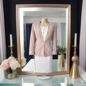 🧿JACQUES VERT Nude Pink Formal Jacket UK 10 Mother of the Bride Wedding Guest - Picture 1 of 14