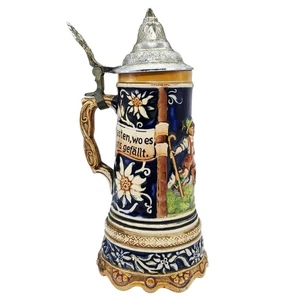 Vintage Ceramic German Beer Stein Musical Box with Lid Made in Germany - Picture 1 of 12