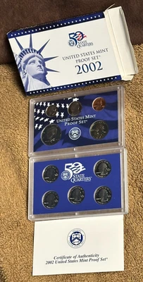 2002-S- U.S. Mint Proof Set - Including State Quarters & Sacagawea $1- COA & OGP - Image 1 of 4