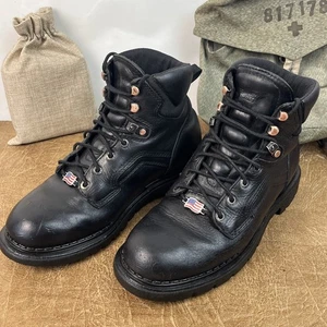 2002 Red Wing *All Original* USA Boots Size 8.5 923 Black-Fully Restored-w/story - Picture 1 of 11