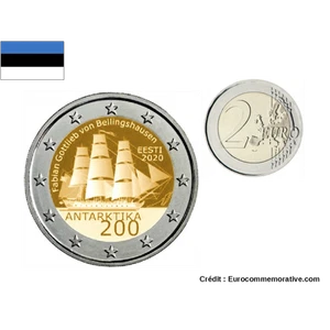 2€ Euros Commémorative Estonie 2020 Antarctique - Imagen 1 de 1