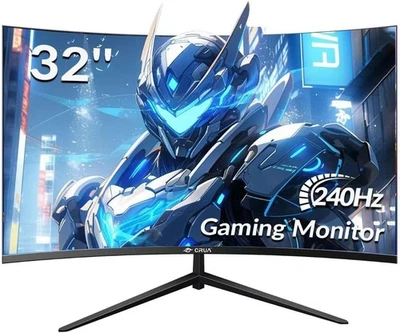 Gaming Monitor 32 Inch 240Hz, Curved PC Monitor Full HD 1080P 1500R Frameless Co - Image 1 of 4