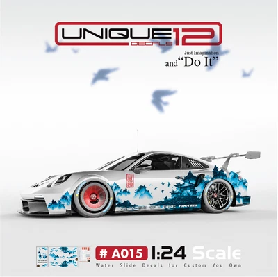 Chinese Art Water Slide Decal Clear White Toner 1/24 RC Model Dicast # A015 - Image 1 of 4