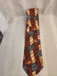 Vintage Red & Blue Eagle Outfitters Men's Tie 100% Imported Cotton USA - Picture 1 of 11