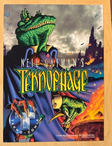Neil Gaiman’s Lady Justice, Teknophage 5”X7” Double Promo Card 1995 ...