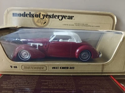 Matchbox Models Of Yesteryear Y-18 1937   Cord 812 Red Diecast Model Car - Image 1 of 4