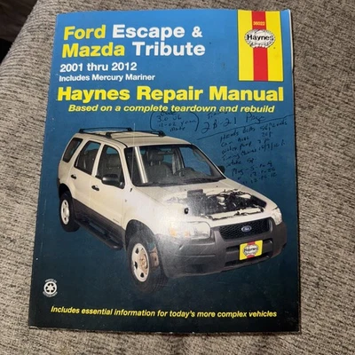 Ford Escape Mazda Tribute Mercury Mariner Haynes 2001-2012 Repair Manual 36022 - Image 1 of 4