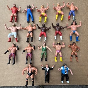 LOTE - 18 figuras de lucha libre vintage WWF LJN Hulk Hogan Macho Man y más - Imagen 1 de 13