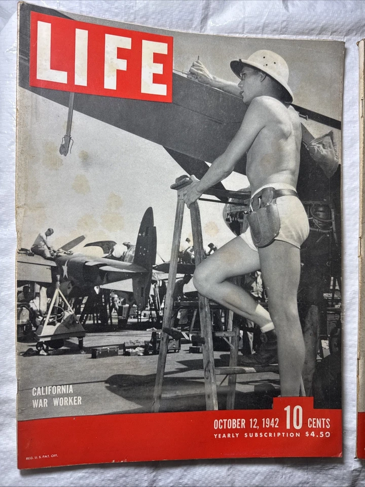 Life Magazine Lot of 4 Full Month of October 1942 5, 12, 19, 26 WWII WAR ERA Foto 1 de 4