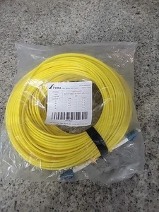 AFERA 40M LC/UPC-LC/UPC Fiber Optic Patch Cord SM 9/125 G652D LSZH Yellow Cable - Picture 1 of 5