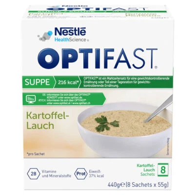 NESTLE HEALTH SCIENCE (DEUTSCHLAND) GMBH OPTIFAST Suppe Kartoffel-Lauch oder Gemüse - Pulver 8x55g - vom med.Fachhändler