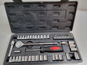 Ultra Steel Socket Set with Ratchet and Bits SAE + Metric 3/8 inch Drive Used - Picture 1 of 18
