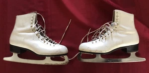 Riedell Size 6.5 USA Leather Women's Ice / Figure Skates w/ MK Sheffield Blades - Picture 1 of 8