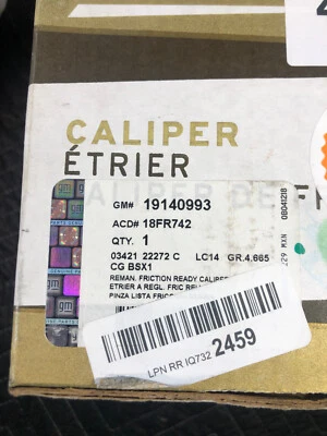 ACDELCO - 18FR742 - Front Driver Side Disc Brake Caliper - Image 1 of 4