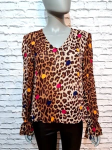 & Other Stories UNWORN Sheer Leopard Print Silky Blouse, size 8 EU36 - Picture 1 of 6