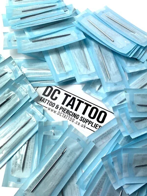 DCTATTOO Klinge Body Piercing Nadeln - Größen 8g bis 20g - Menge wählen UK Verkäufer
