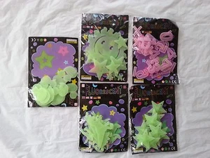 Glow In The Dark Sticker Stickers Dinosaur Moon Star Duck Number Home Decoration - Picture 1 of 8