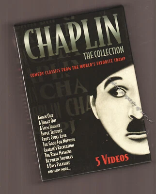 Chaplin, The Collection: Charlie Chaplin 5 VHS Tape Box Set 1997 - Near Mint - Image 1 of 4