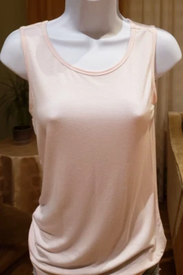 THE LINE Stretch Cotton Blend Sleeveless Tank, Pale Pink, Large — 第 1/3 张图片